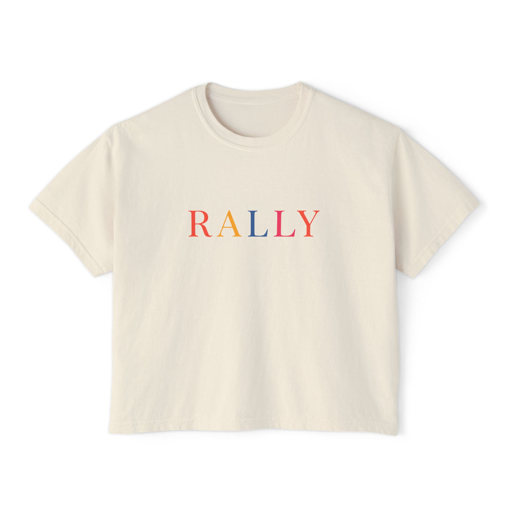 RALLY women's boxy tee