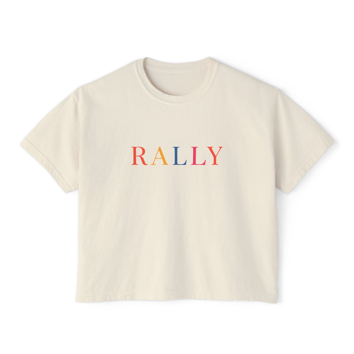 RALLY women's boxy tee